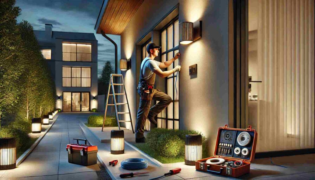 instalar iluminación exterior